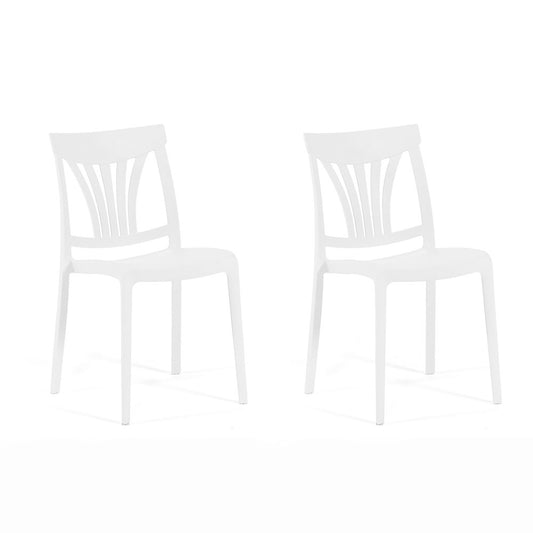 Gina – sedia in polipropilene con schienale classico, colore bianco