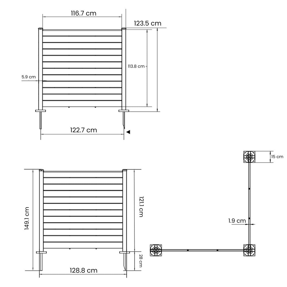 TRENNWAND AUS POLYETHYLEN