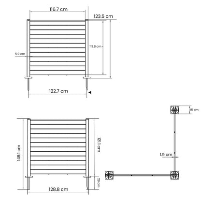 TRENNWAND AUS POLYETHYLEN