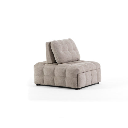 Flow – poltrona imbottita in bouclé con seduta regolabile