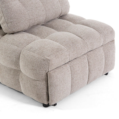 Flow – poltrona imbottita in bouclé con seduta regolabile