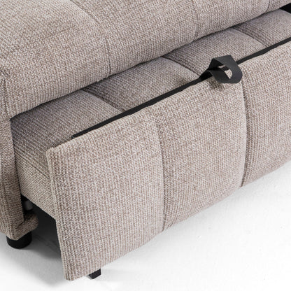 Flow – poltrona imbottita in bouclé con seduta regolabile