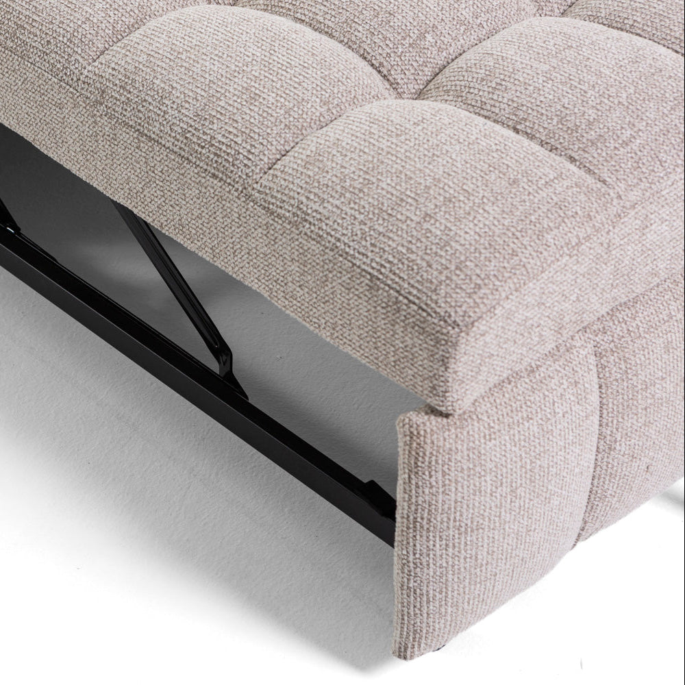 Flow – poltrona imbottita in bouclé con seduta regolabile