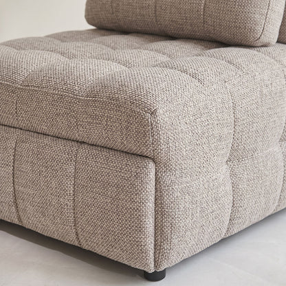 Flow – poltrona imbottita in bouclé con seduta regolabile