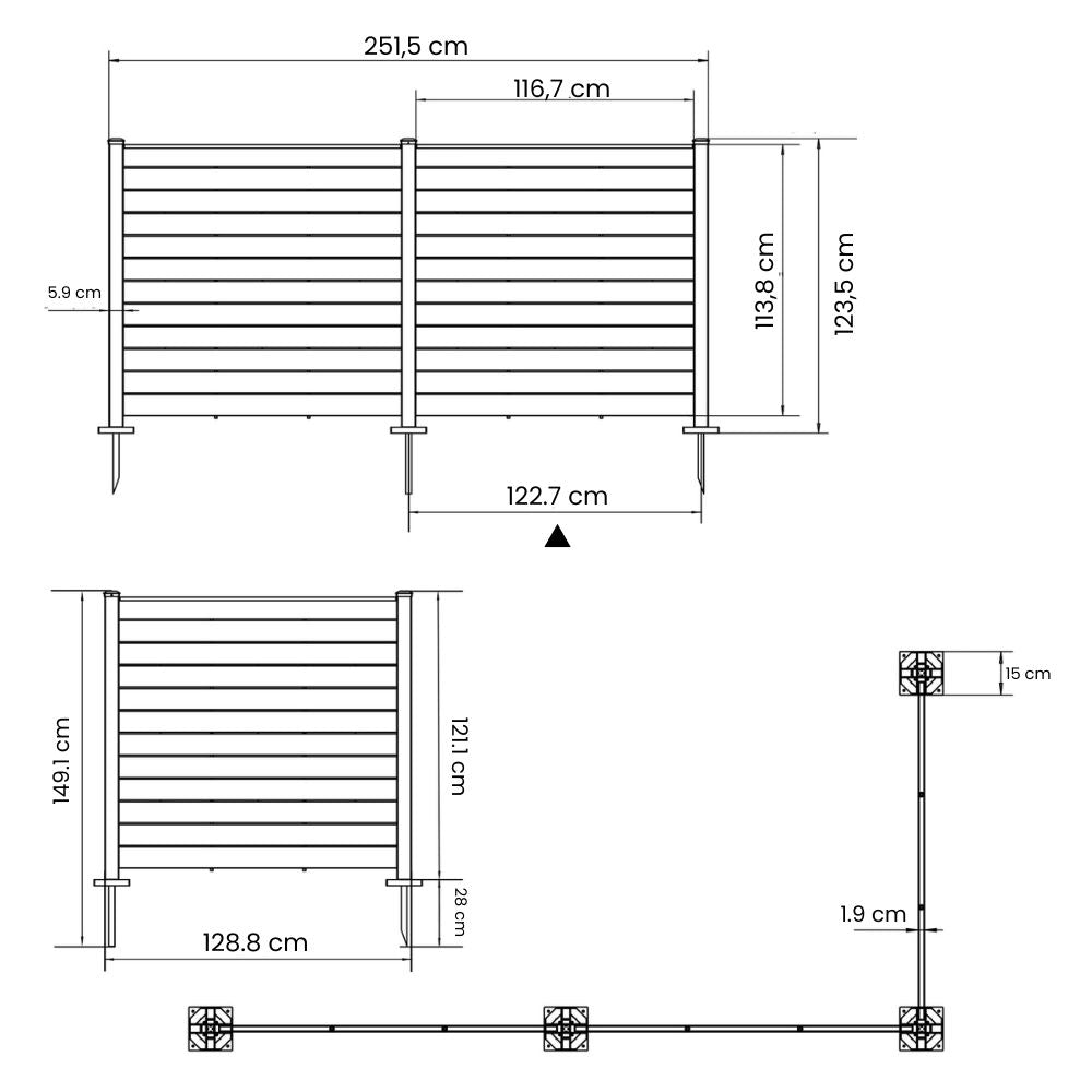 TRENNWAND AUS POLYETHYLEN
