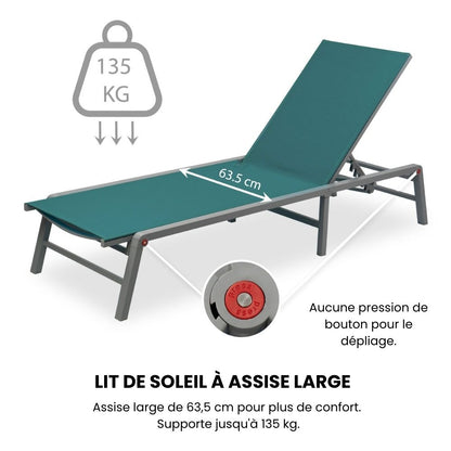 LIEGESTÜHLE DUNA MIT TISCH