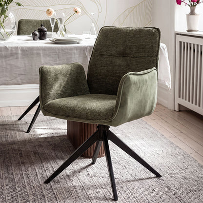 Evelyn – Poltroncina in doppio tessuto con gambe in metallo
