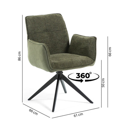 Evelyn – Poltroncina in doppio tessuto con gambe in metallo