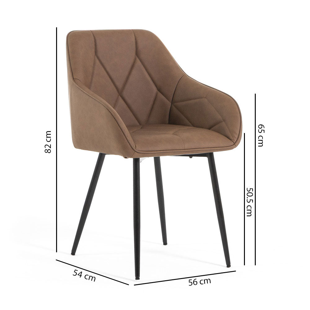 Sibilla – Poltroncina in ecopelle con gambe in acciaio nero